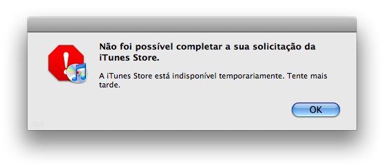 iTunes Store fora do ar