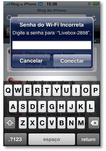 Problema no wi-fi
