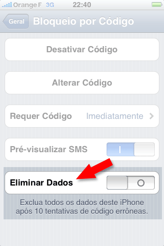 Bloqueio por código