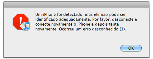 Erro no iTunes Erro no iTunes