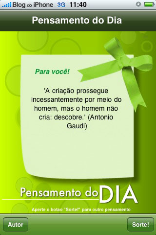 Pensamento do Dia Pensamento do Dia