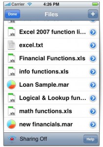 Arquivos Excel no iPhone Arquivos Excel no iPhone