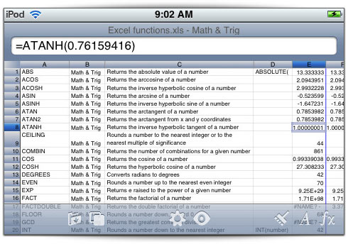 Editor de planilhas Excel no iPhone Editor de planilhas Excel no iPhone