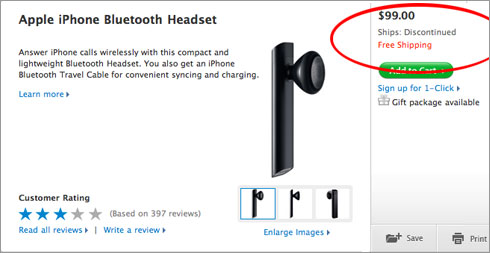 Apple iPhone Bluetooth Headset Apple iPhone Bluetooth Headset