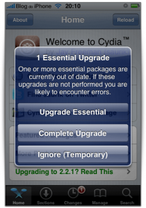 Atualização do Cydia Atualização do Cydia