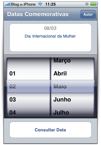 Ele informa automaticamente o evento do dia de hoje Ele informa automaticamente o evento do dia de hoje