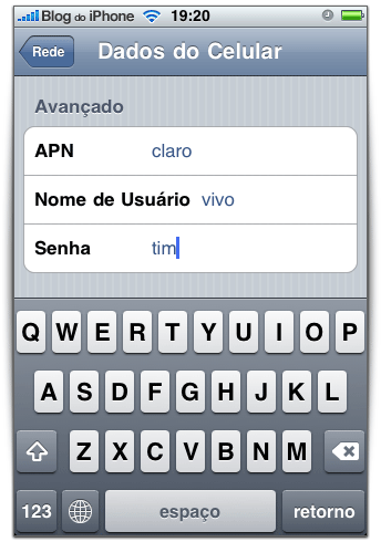 Edição de APN Edição de APN