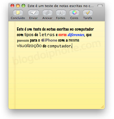 Notas no computador
