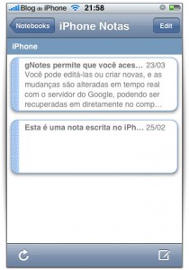Notas do Google no seu iPhone Notas do Google no seu iPhone