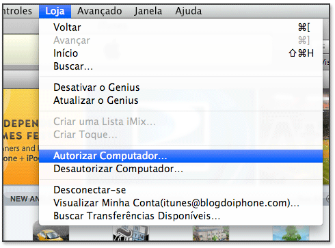 Gerencie as autorizações no próprio iTunes Gerencie as autorizações no próprio iTunes