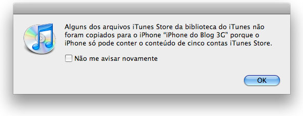 Não pode mais de 5 no mesmo iPhone Não pode mais de 5 no mesmo iPhone