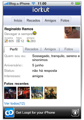 Aplicativo brasileiro iOrkut Aplicativo brasileiro iOrkut
