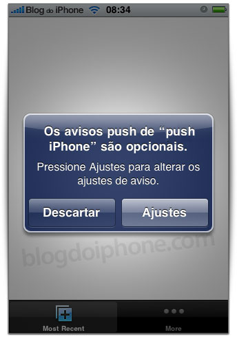 Aviso ao iniciar o programa Aviso ao iniciar o programa