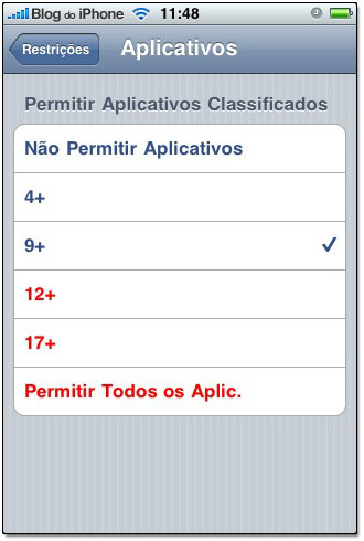 Classificação por idade Classificação por idade