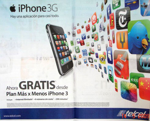 iPhone 3G grátis no México