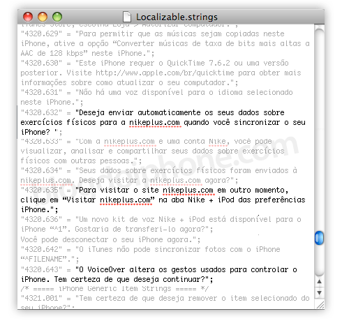 Evidências no código do iTunes 8.2 Evidências no código do iTunes 8.2