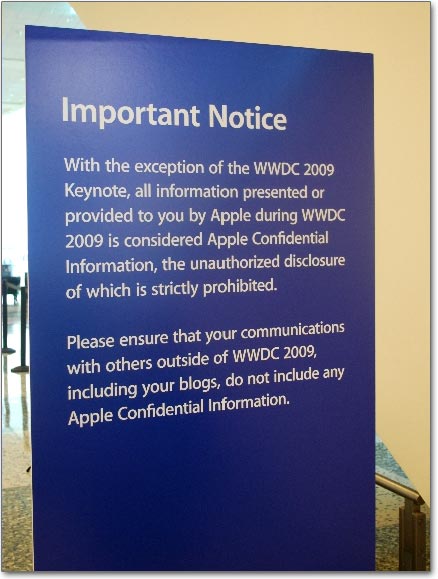 Proibido vazar informações na WWDC Proibido vazar informações na WWDC