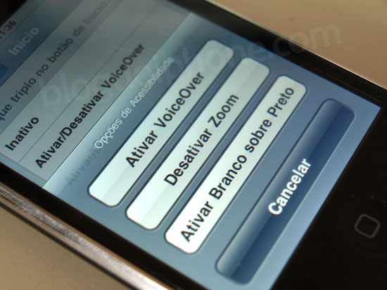 Acessibilidade do iPhone 3GS Acessibilidade do iPhone 3GS