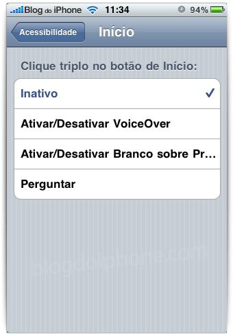 Três cliques no botão Início Três cliques no botão Início