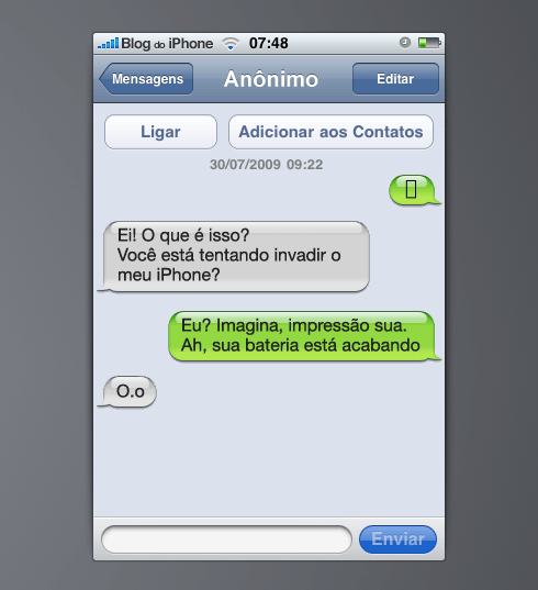 Falha do SMS Falha do SMS