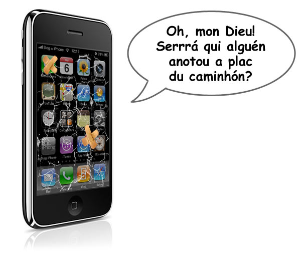 Problema de iPhones rachados na França Problema de iPhones rachados na França