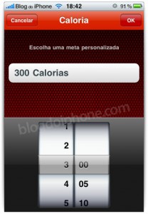 Estabeleça as calorias que você quer perder