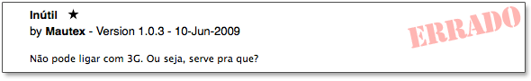 A culpa é da Apple, não do aplicativo
