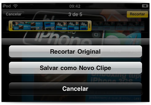 Edição de vídeo no iPod Edição de vídeo no iPod
