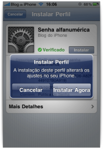 Perfil de configuração Perfil de configuração