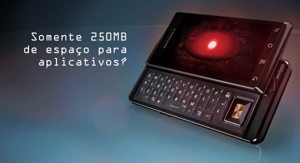 Droid: com teclado e limitado