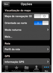 Painel de configuração Painel de configuração