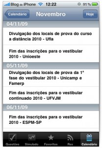 Calendário de atividades importantes Calendário de atividades importantes