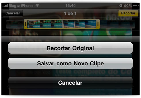 Edição de vídeos mesmo no Classic e 3G Edição de vídeos mesmo no Classic e 3G