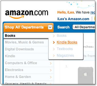 Livros em formato Kindle no site da Amazon Livros em formato Kindle no site da Amazon
