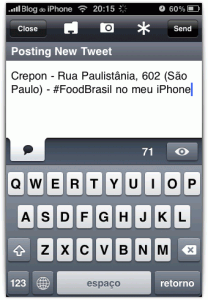 Envio de dica pelo twitter