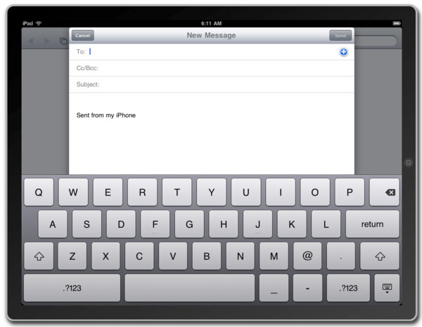 Mail no iPad