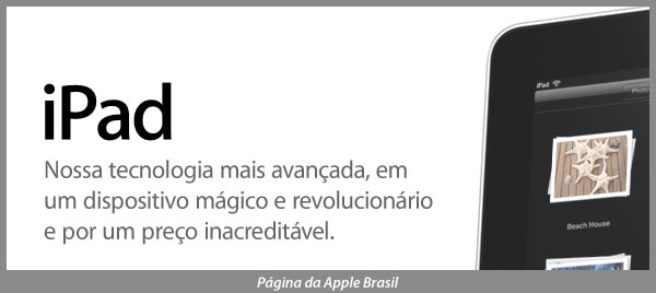 Página da Apple Brasil