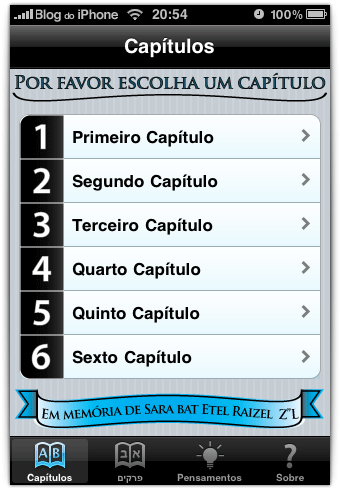 Capítulos em português