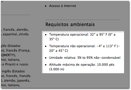 Requisitos do iPad