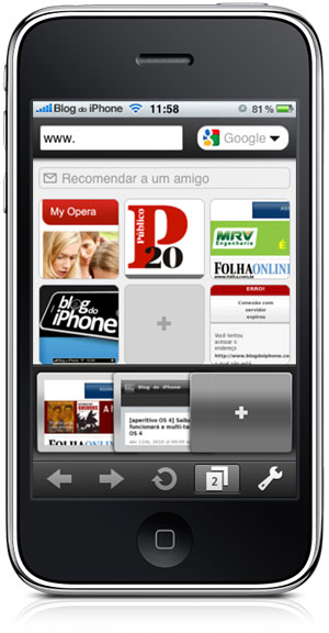 Opera mini para iPhone e iPod touch