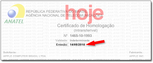 Certificado não efetivado