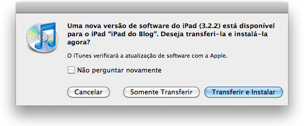Atualização iOS 3.2.2