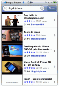 Vídeos direto no iPhone