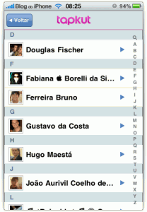 Lista de amigos