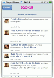 Atualizações dos amigos