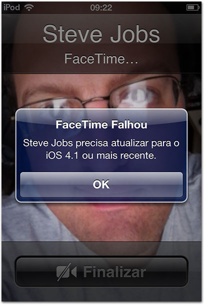 Somente com o iOS 4.1