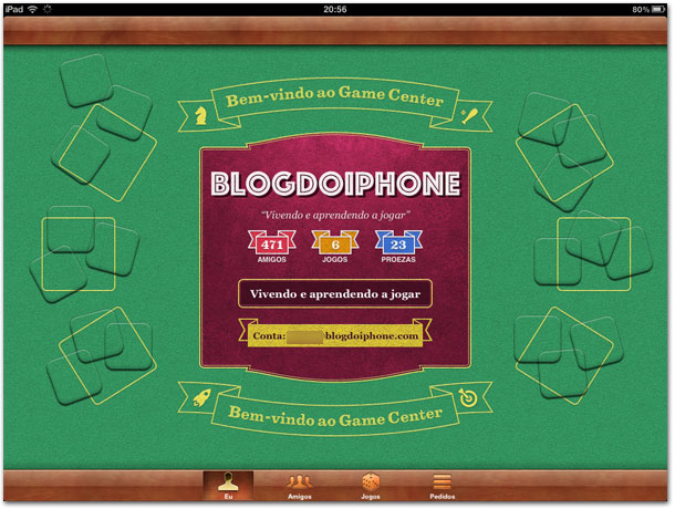 Game Centes no iPad