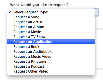 Escolha "Request an Application"