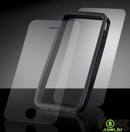 Capa Bumper TPU Preto Fosco + película