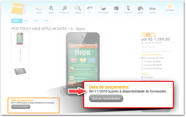 Site da FNAC